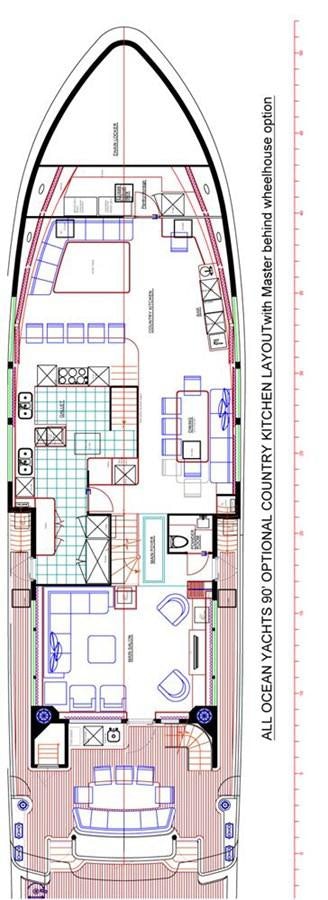 diagram, engineering drawing aboard ALL OCEAN YACHTS 90' STEEL Yacht for Sale