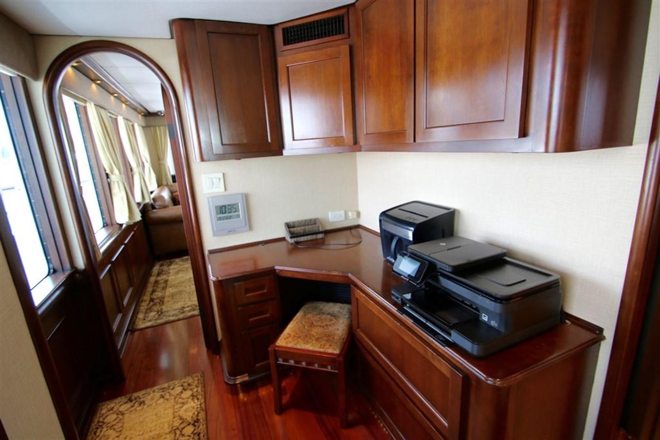 a kitchen with a stove and cabinets aboard ROSA Yacht for Sale