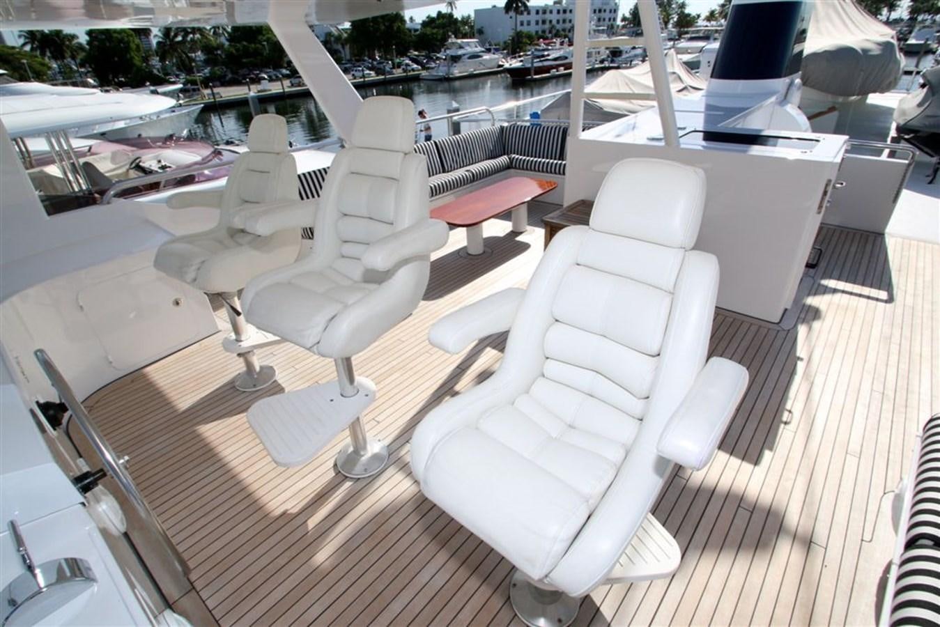 a group of chairs on a deck aboard ROSA Yacht for Sale