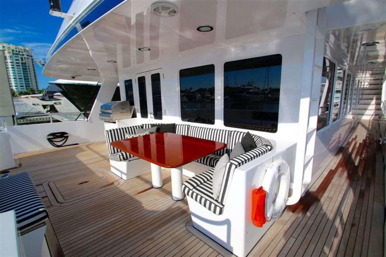 inside of a white car aboard ROSA Yacht for Sale