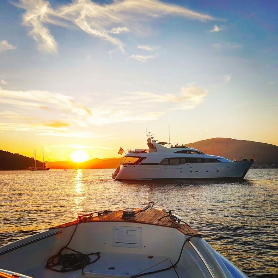 a boat on the water aboard LADY MIKKI Yacht for Sale