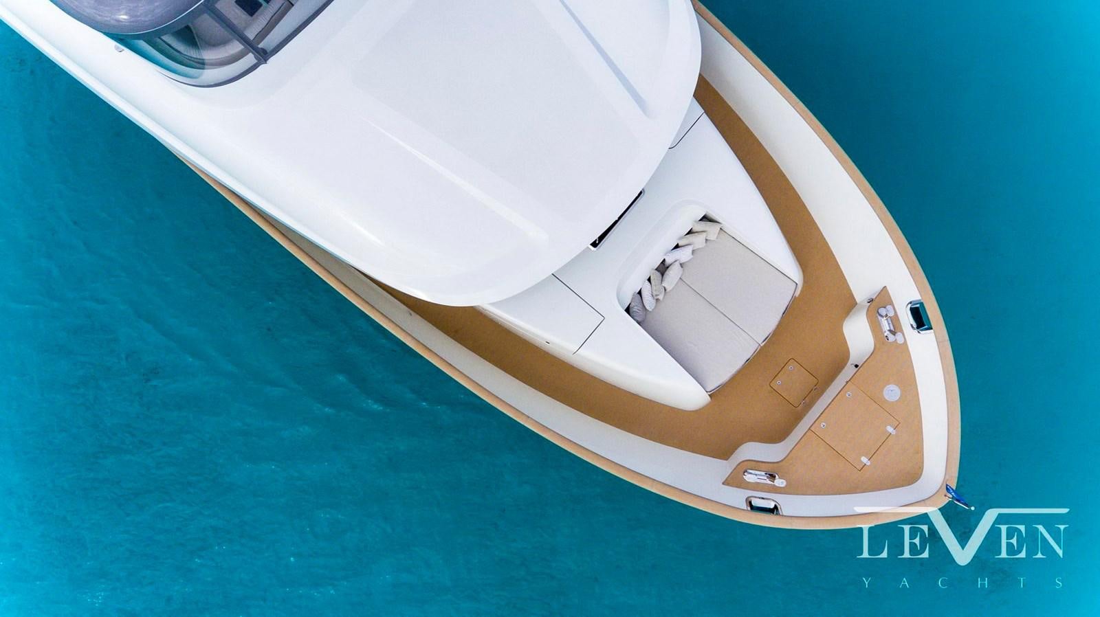 a white rectangular object on a blue surface aboard LEVEN 90 Yacht for Sale
