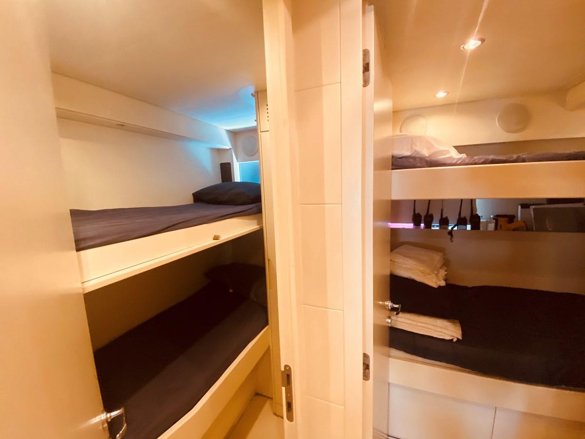 a closet with a shelf aboard ROMPEMAR Yacht for Sale
