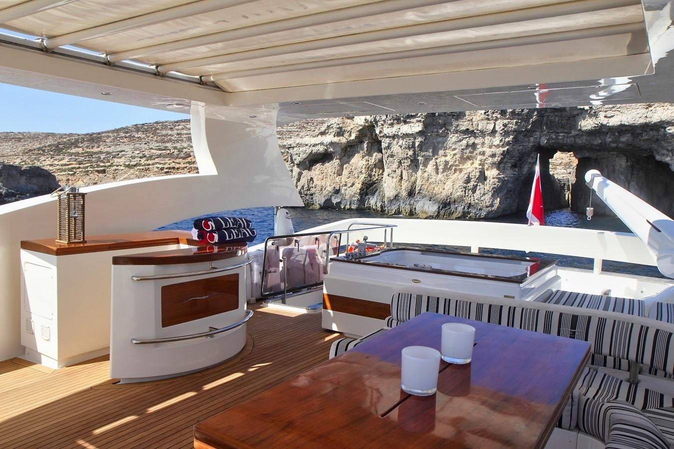 a boat on a deck aboard SICILIA IV Yacht for Sale