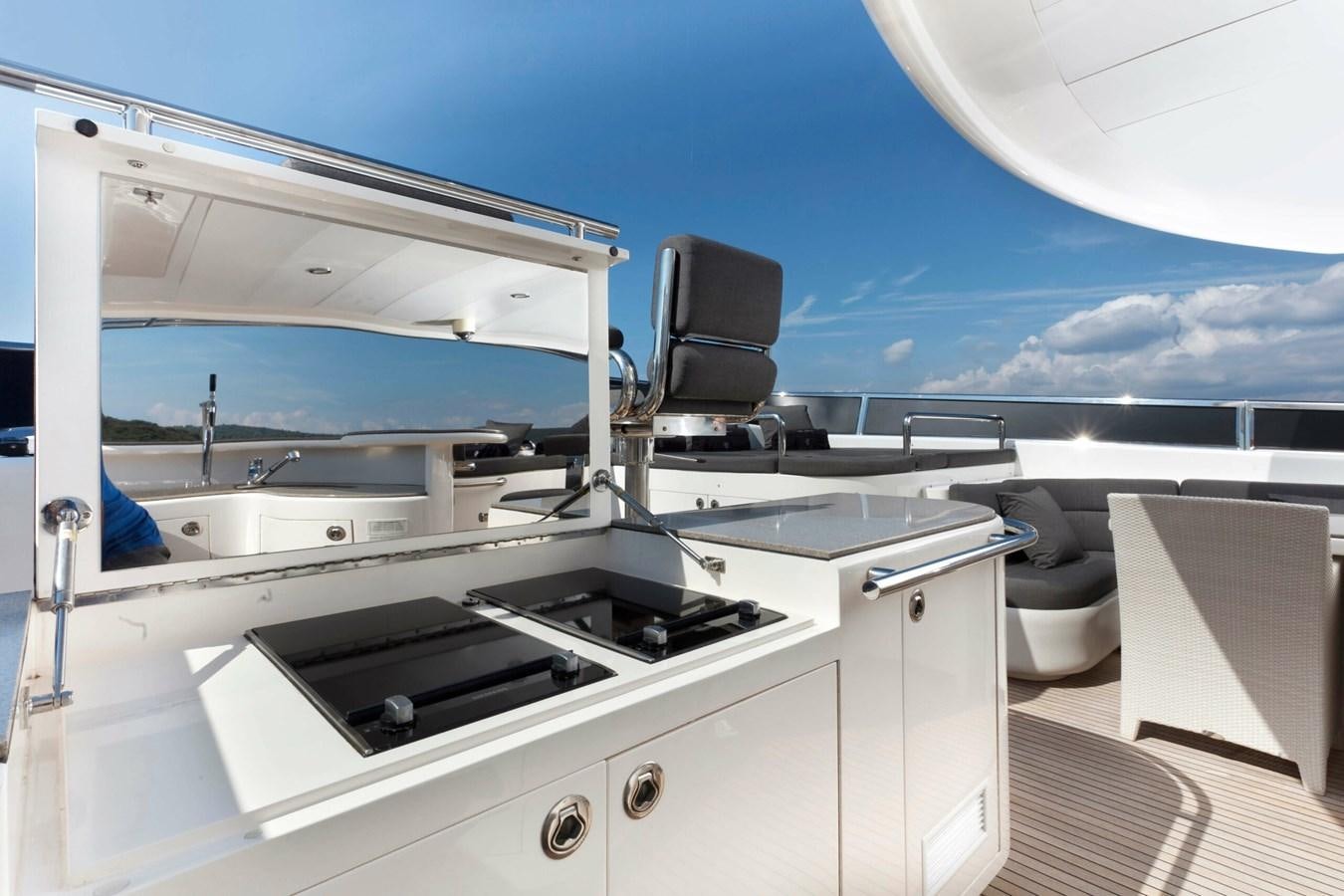 a boat with a grill aboard CONTE ALBERTI Yacht for Sale