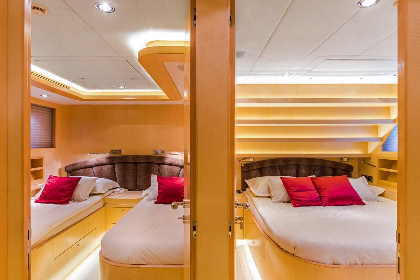 a room with bunk beds aboard CONTE ALBERTI Yacht for Sale