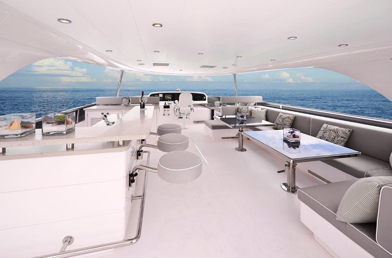 a room with a table and chairs aboard FD90  (NEW BOAT SPEC)  Yacht for Sale
