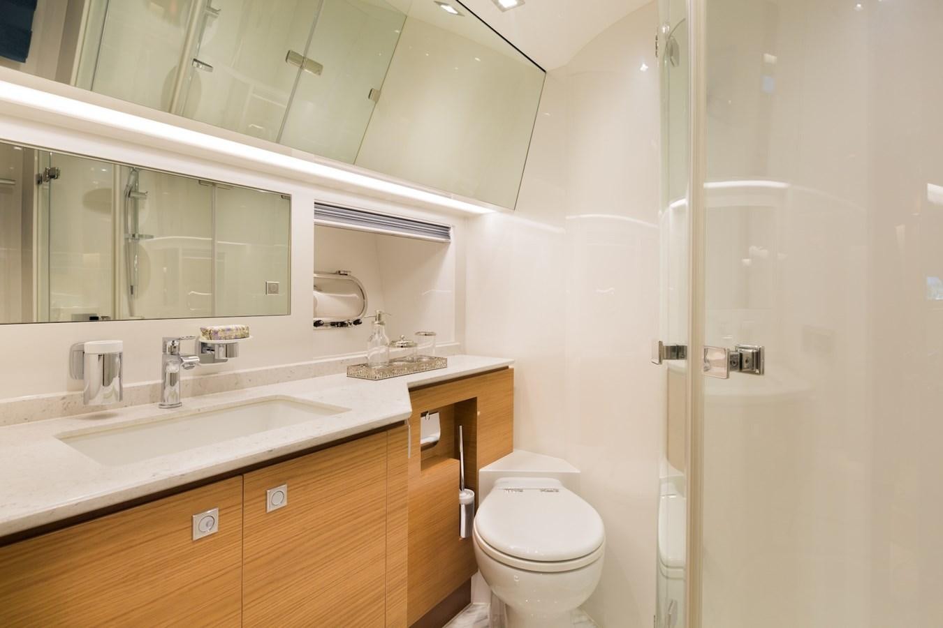a bathroom with a toilet and a sink aboard FD90  (NEW BOAT SPEC)  Yacht for Sale