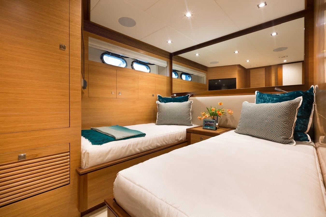 a room with two beds aboard FD90  (NEW BOAT SPEC)  Yacht for Sale