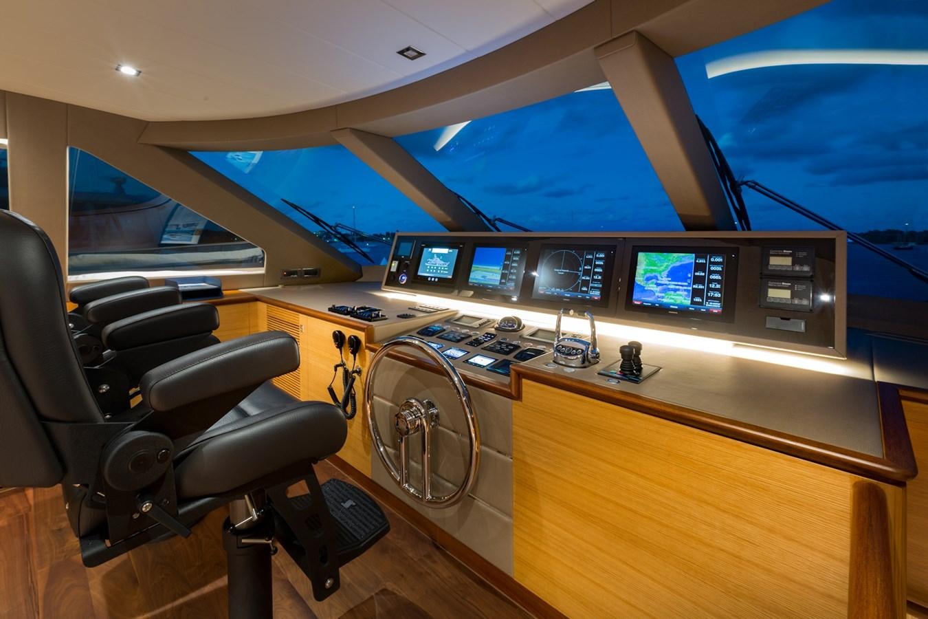 a room with a desk and chairs aboard FD90  (NEW BOAT SPEC)  Yacht for Sale