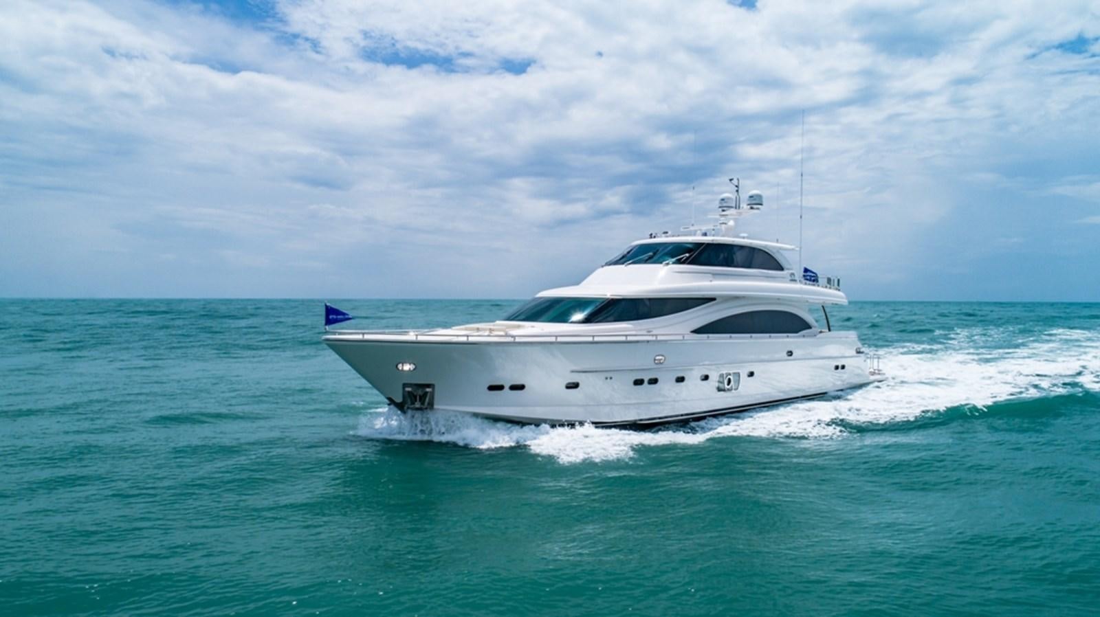 a white yacht in the ocean aboard FD90  (NEW BOAT SPEC)  Yacht for Sale