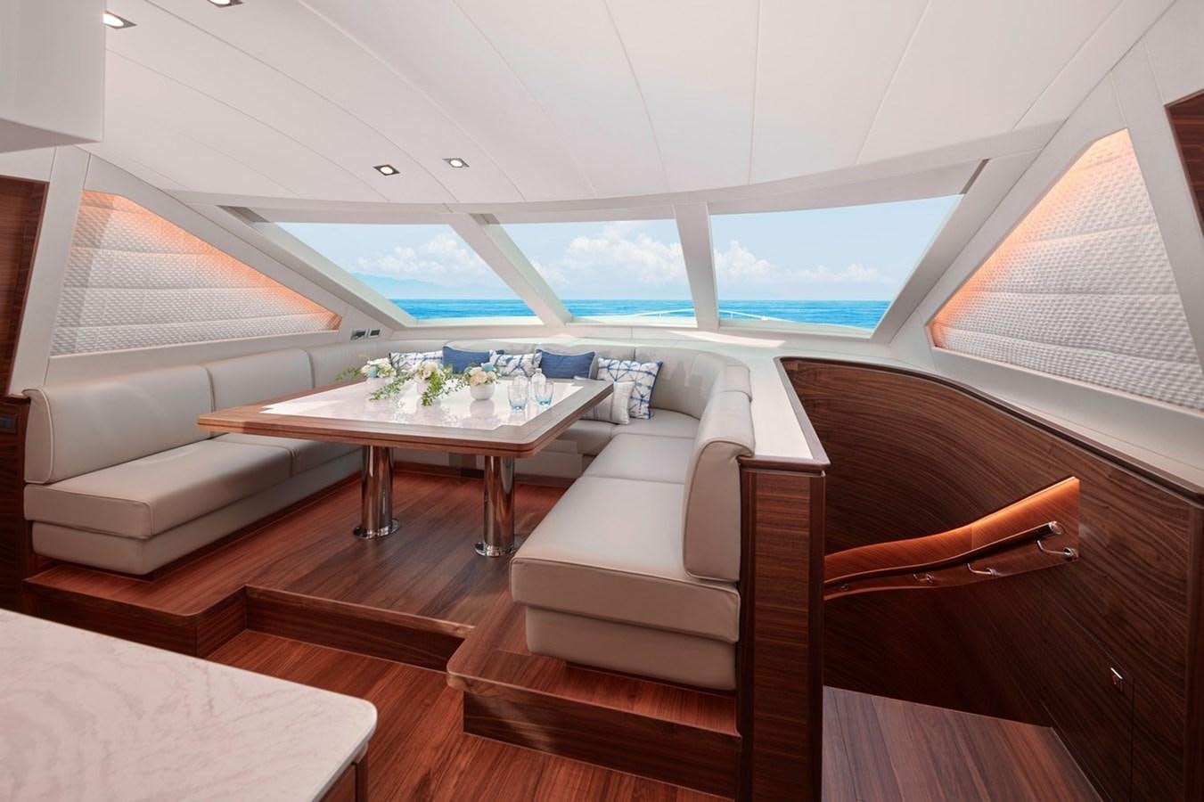 a room with a couch and a table aboard FD90  (NEW BOAT SPEC)  Yacht for Sale