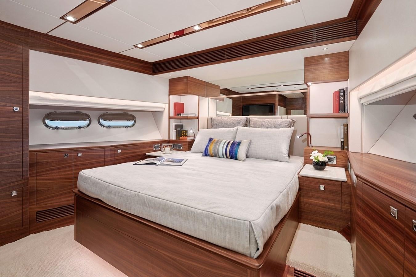 a bedroom with a bed aboard FD90  (NEW BOAT SPEC)  Yacht for Sale