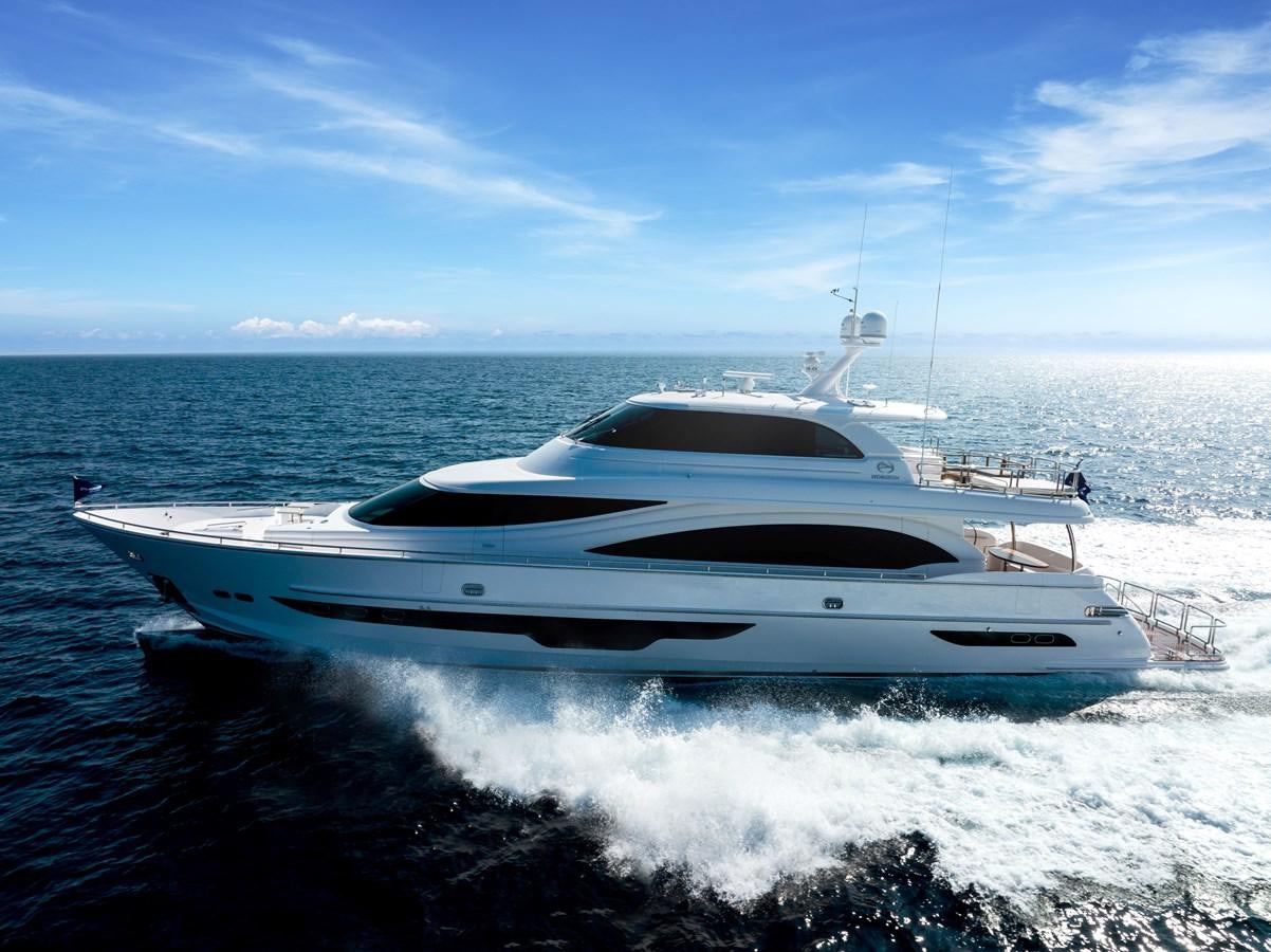 a white yacht on the water aboard FD90  (NEW BOAT SPEC)  Yacht for Sale