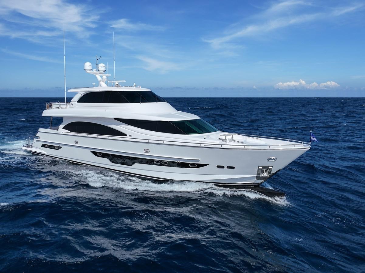 a white yacht in the water aboard FD90  (NEW BOAT SPEC)  Yacht for Sale
