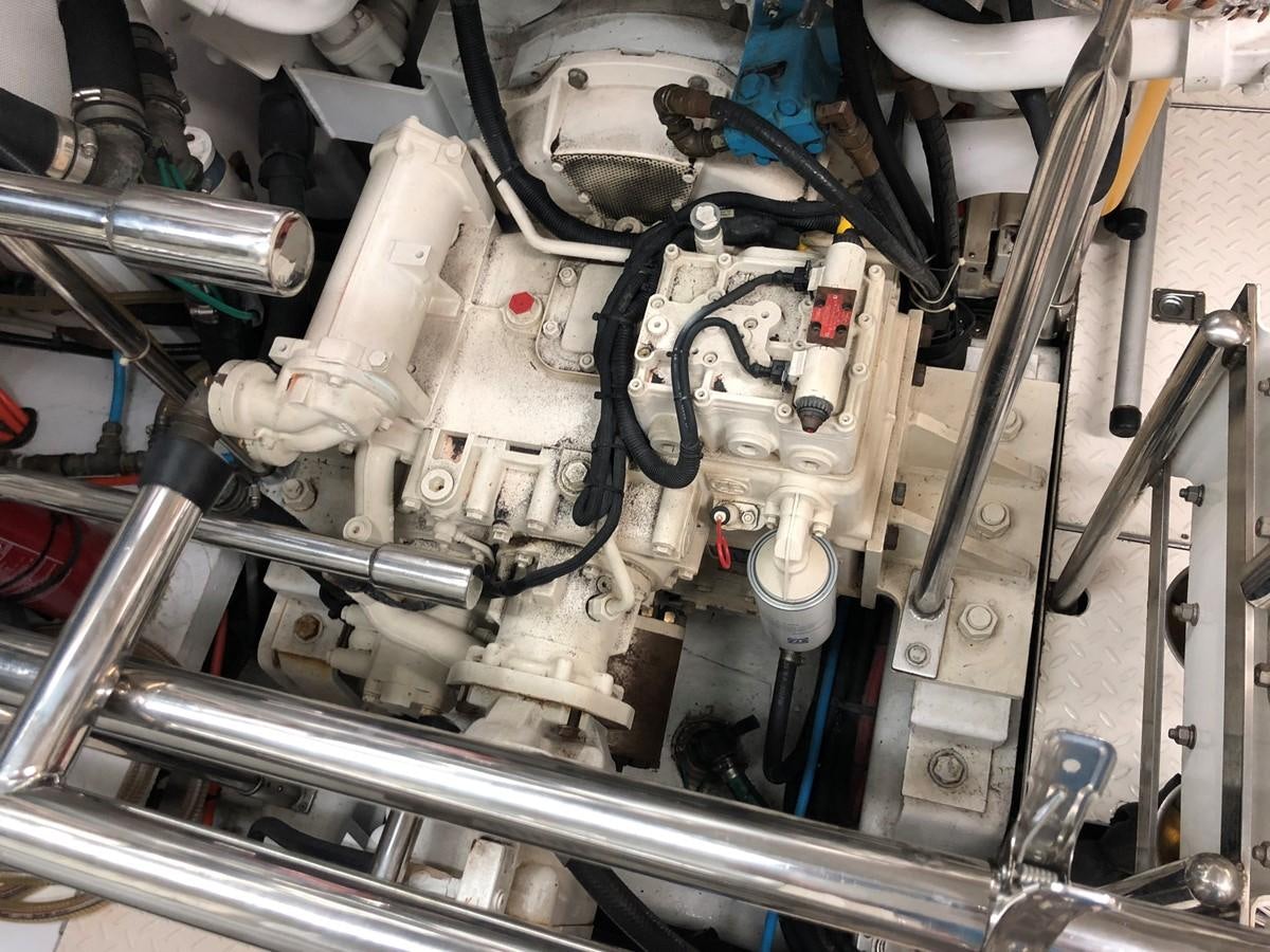 a close-up of a car engine aboard NEW OCEAN 88 Yacht for Sale