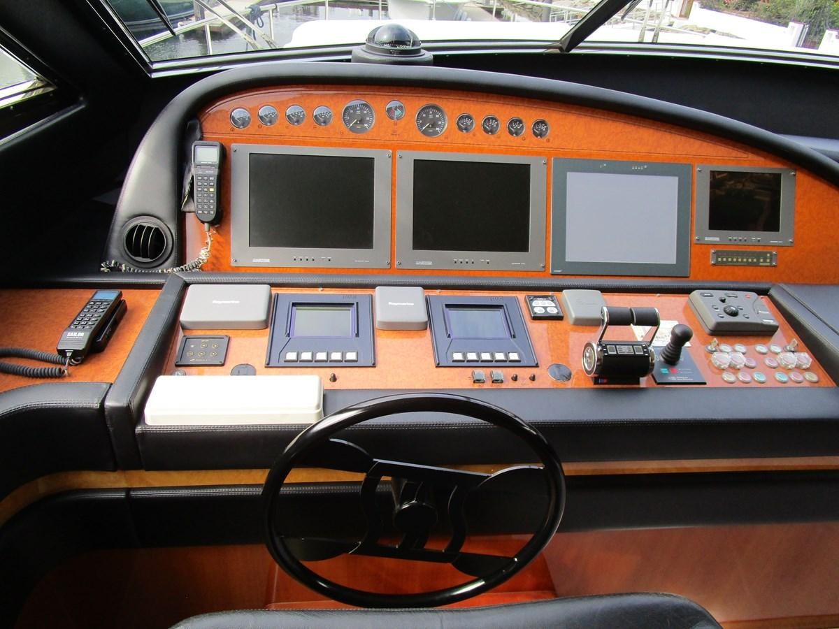 the inside of a car aboard NACL Yacht for Sale