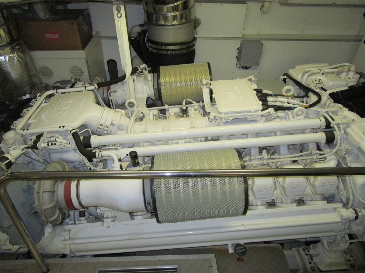 a machine with a large amount of pipes aboard NACL Yacht for Sale