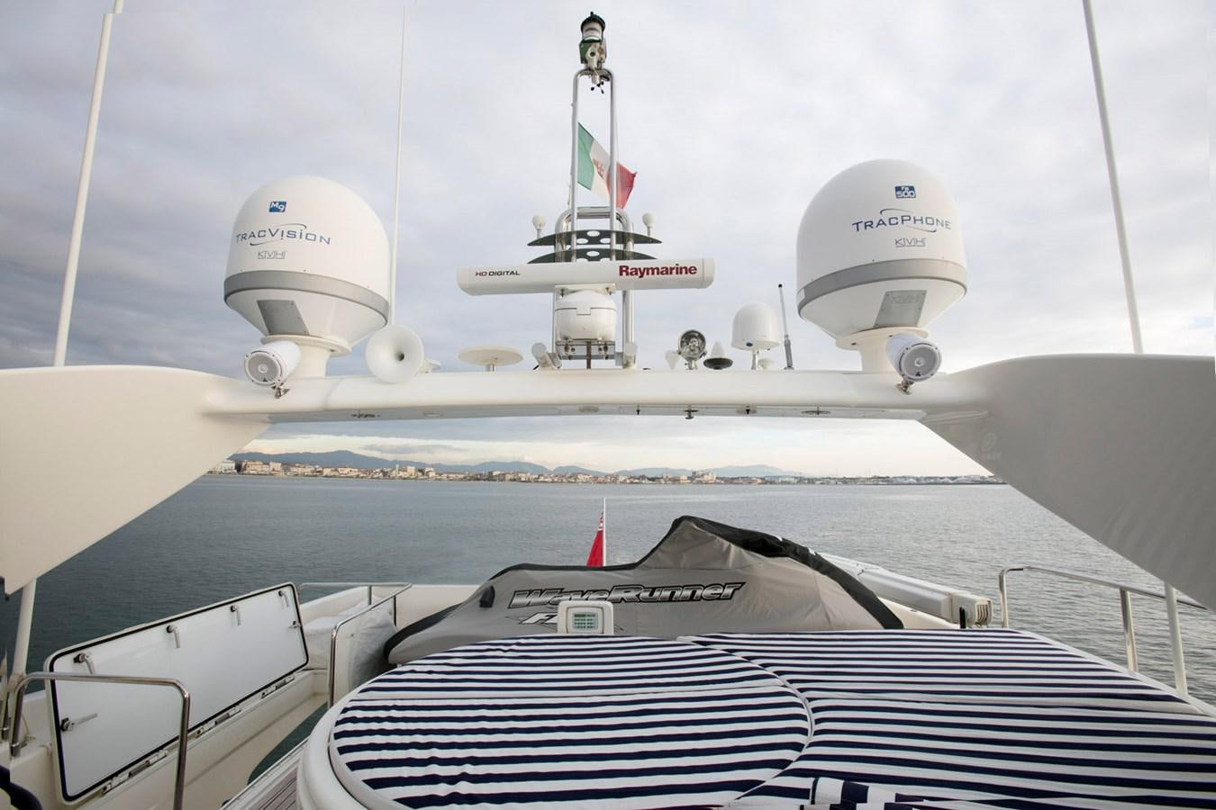 a solar panel with satellite dishes aboard LADY VICTORIA Yacht for Sale