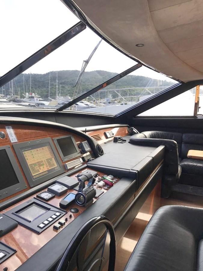 inside of a car with a view of the mountains and trees aboard LADY VICTORIA Yacht for Sale