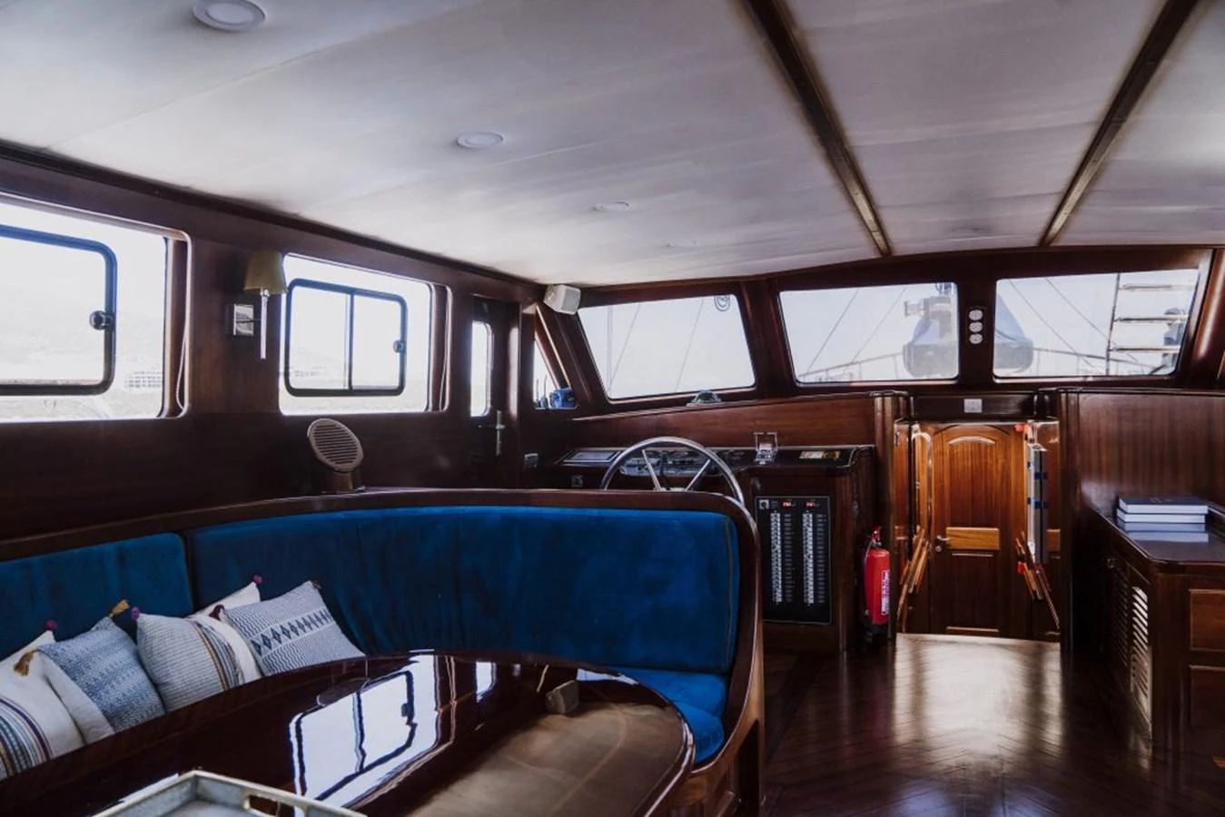 inside of a train aboard CAPRICORN 1 Yacht for Sale