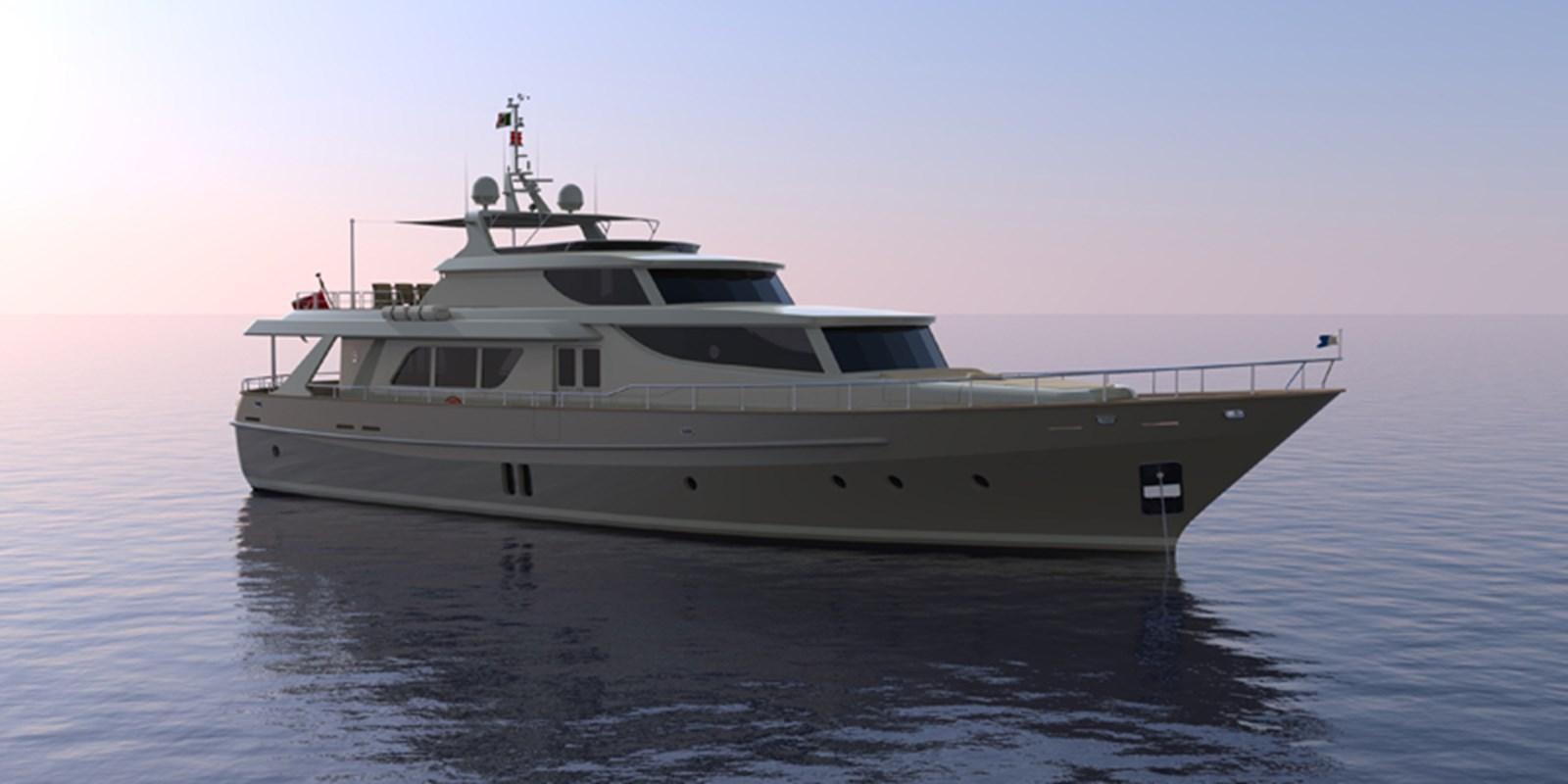 a large boat in the water aboard NAVETTA 656 Yacht for Sale