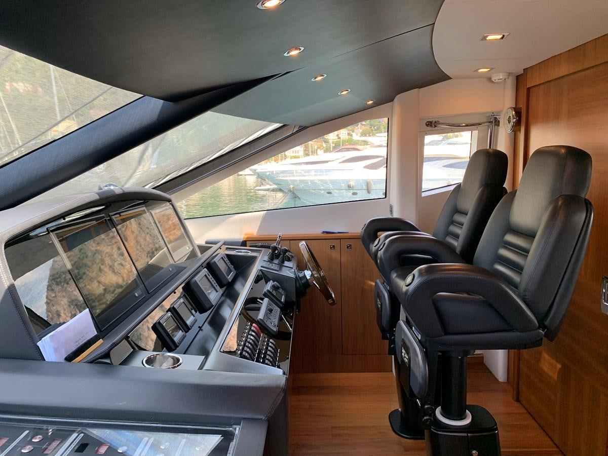 inside of a car aboard KAPUSHA Yacht for Sale