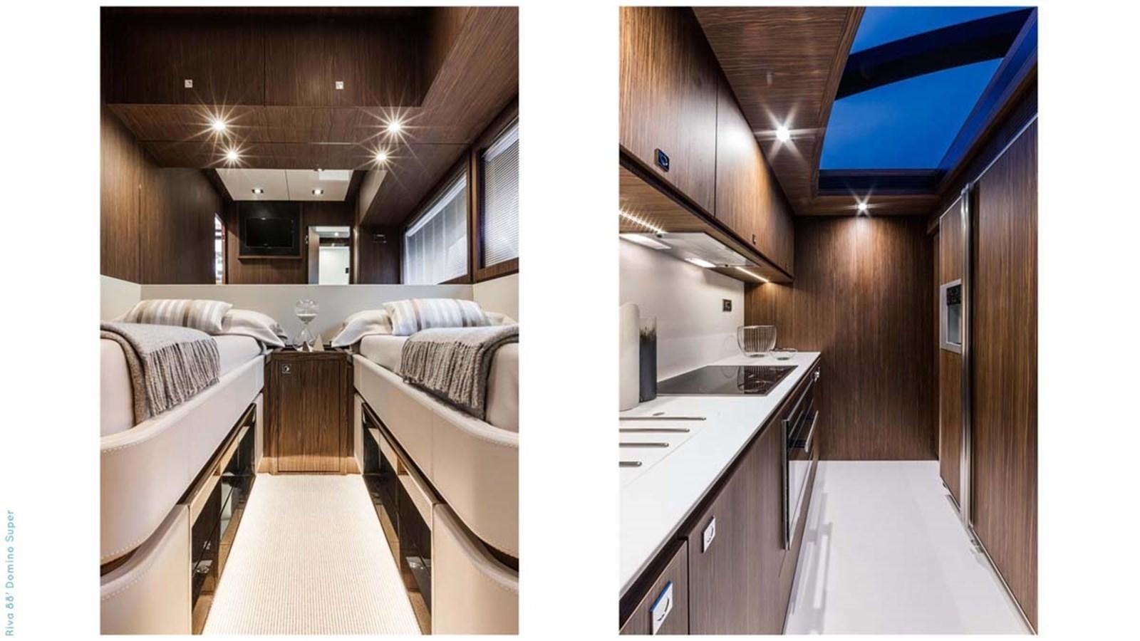 a large room with a bed and a sink aboard FIRST SIGNS Yacht for Sale