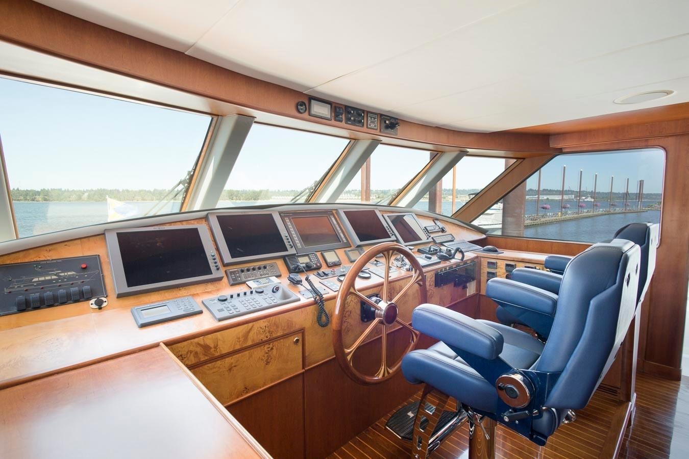 inside of a car aboard SILVER WINGS Yacht for Sale