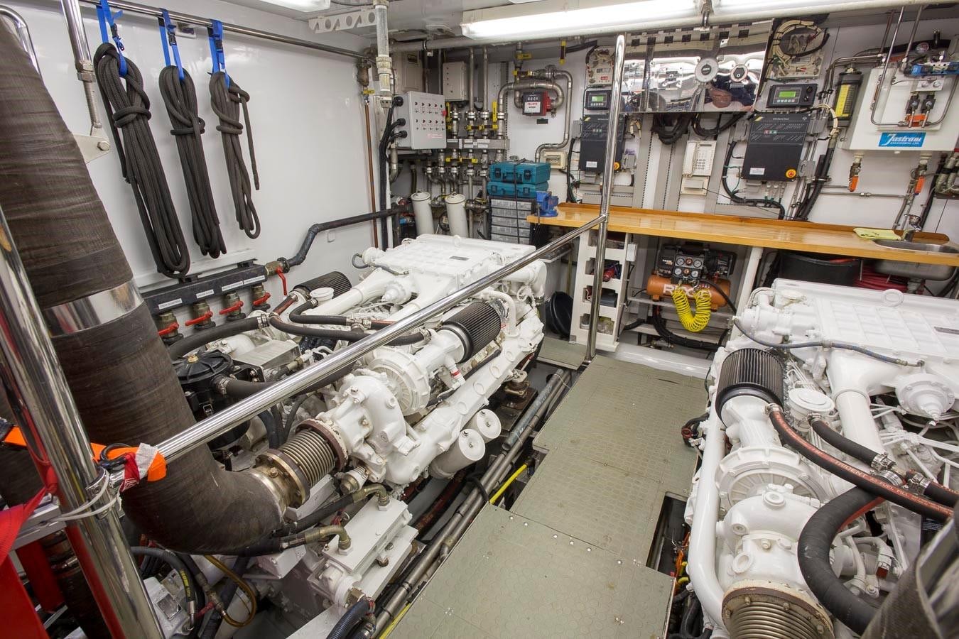 a room with machinery aboard SILVER WINGS Yacht for Sale