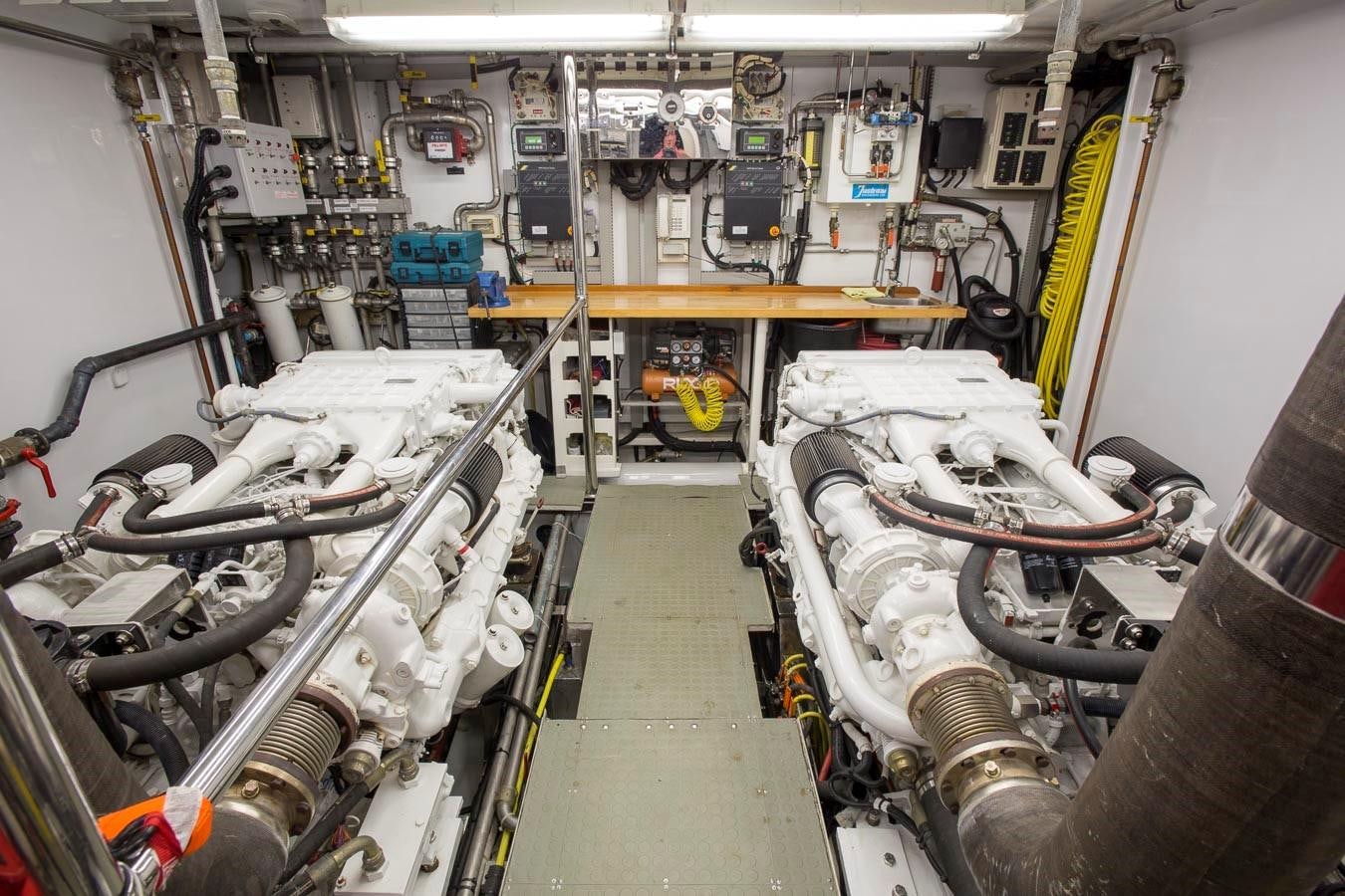a room with machinery aboard SILVER WINGS Yacht for Sale