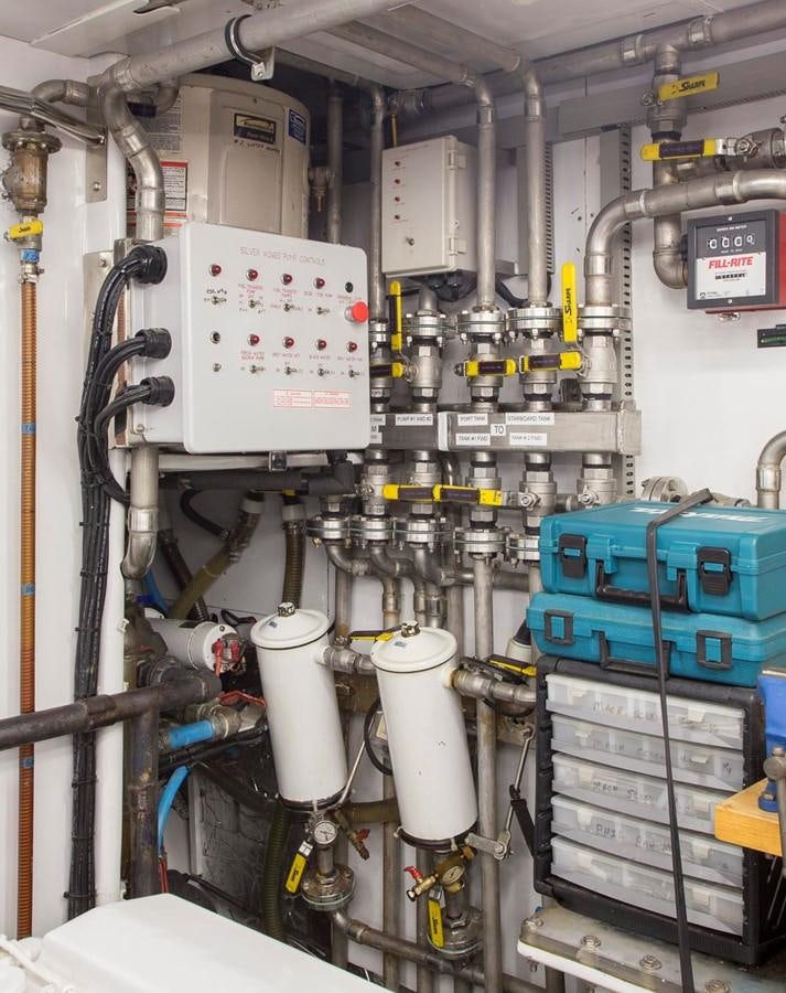 a room with machinery aboard SILVER WINGS Yacht for Sale