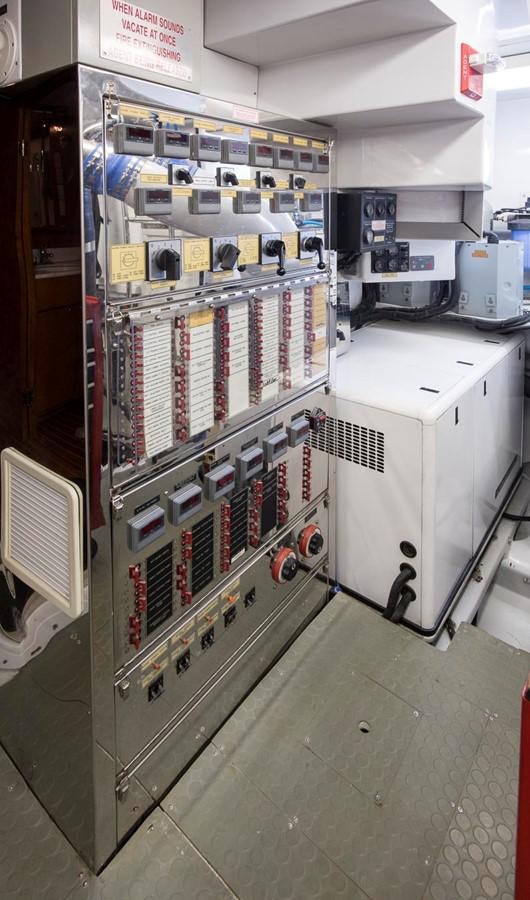 a large machine with many wires aboard SILVER WINGS Yacht for Sale