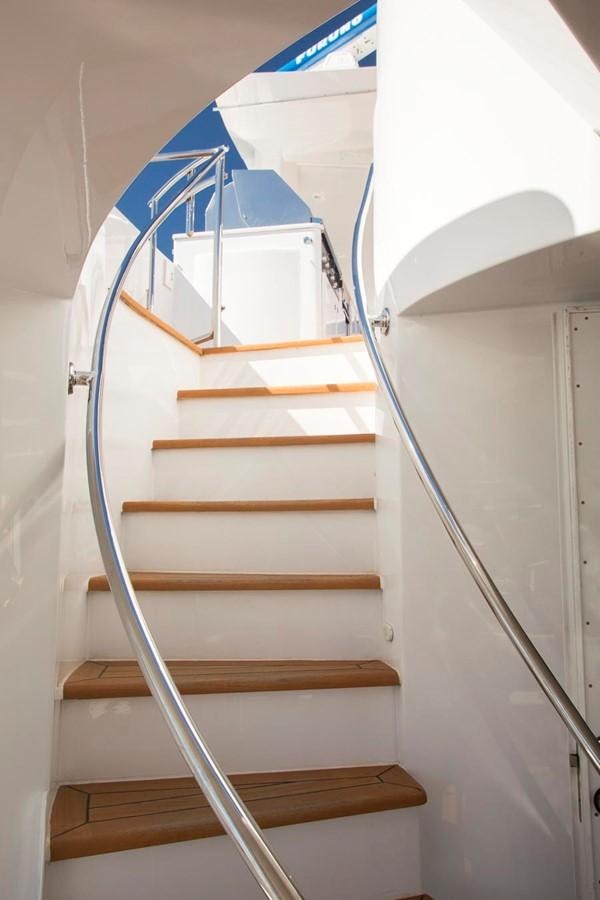 a staircase with a ladder aboard SILVER WINGS Yacht for Sale