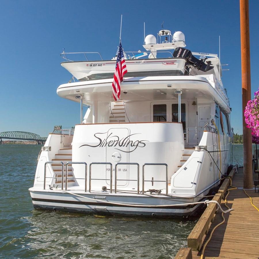 a boat on the water aboard SILVER WINGS Yacht for Sale