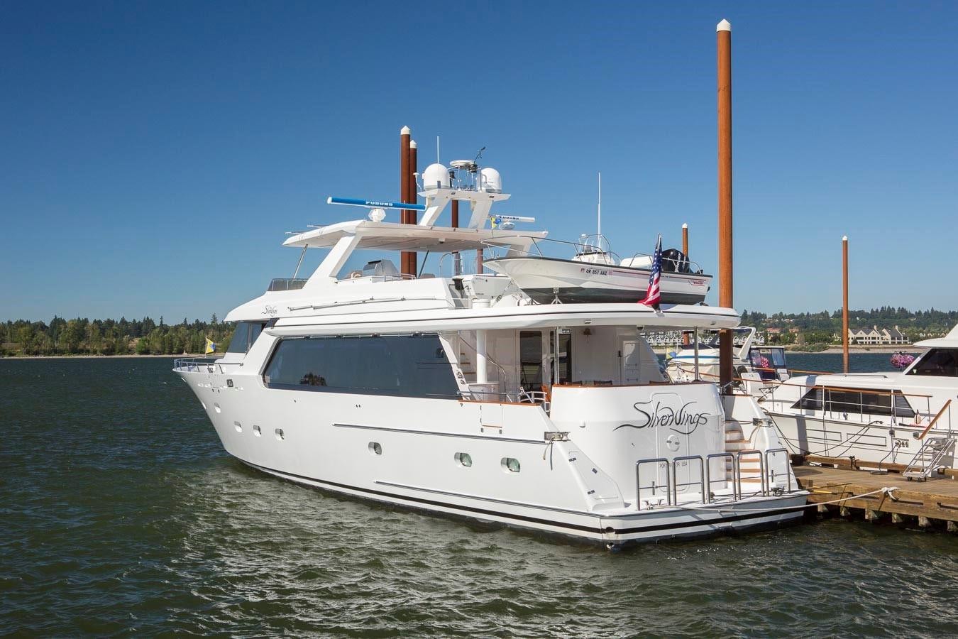 a boat on the water aboard SILVER WINGS Yacht for Sale