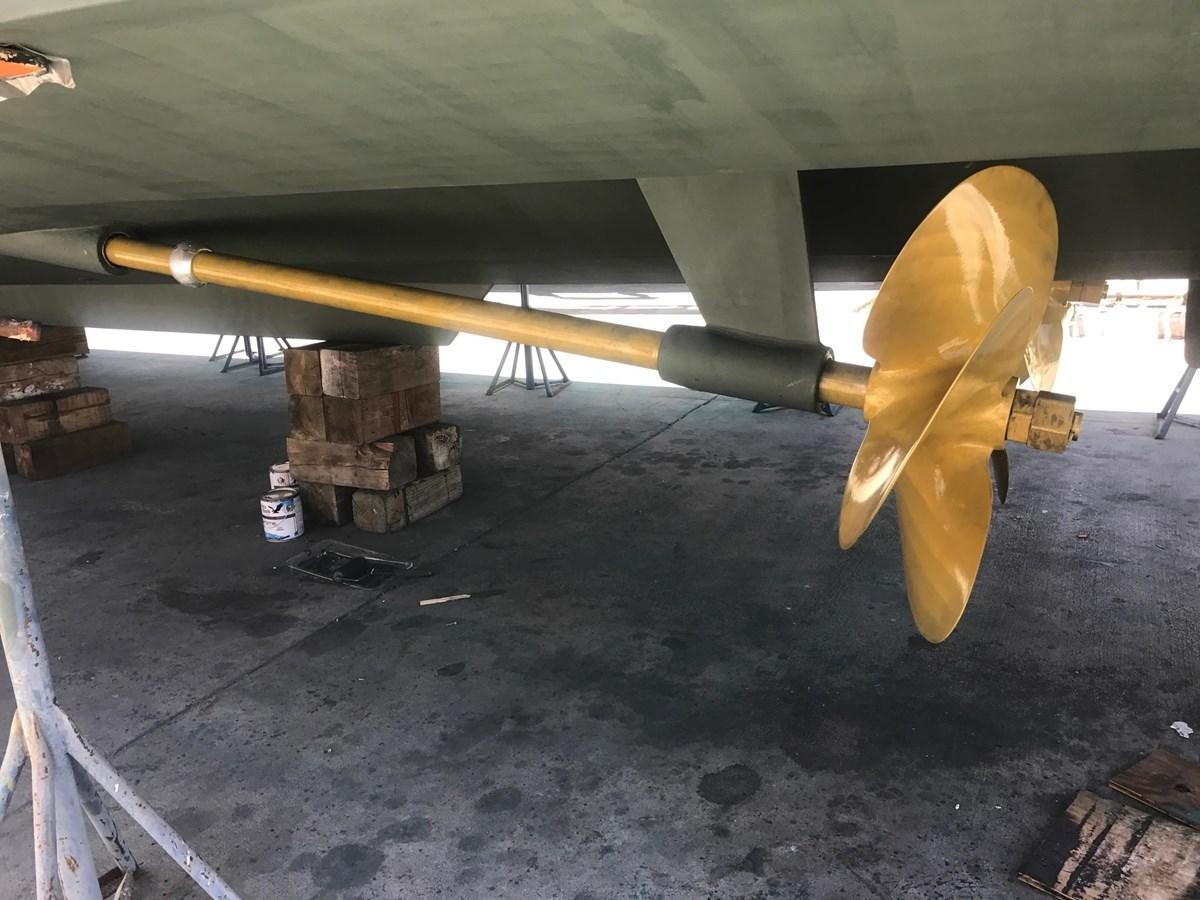 a model airplane on display aboard LORI ANN Yacht for Sale