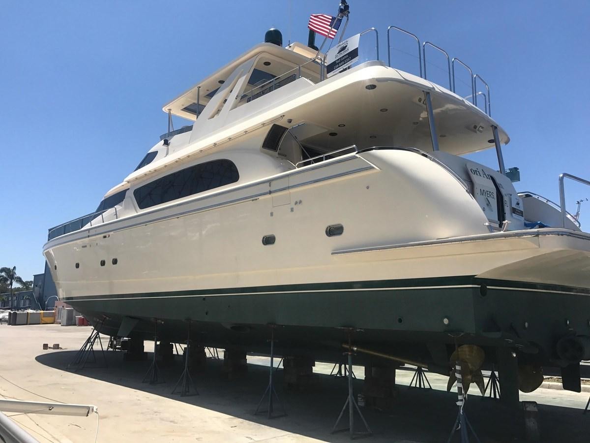 a large white boat aboard LORI ANN Yacht for Sale