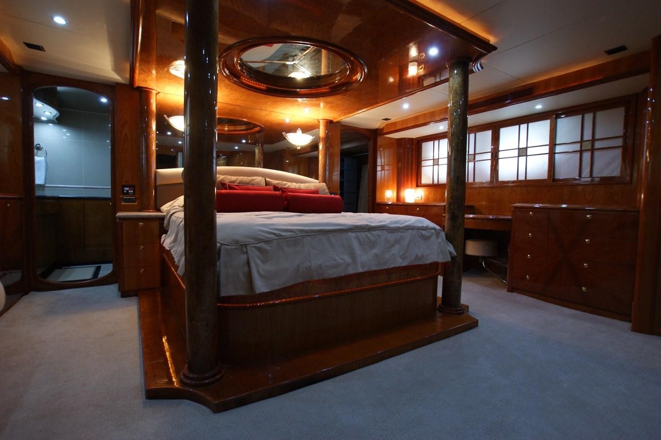 a bed in a room aboard LORI ANN Yacht for Sale
