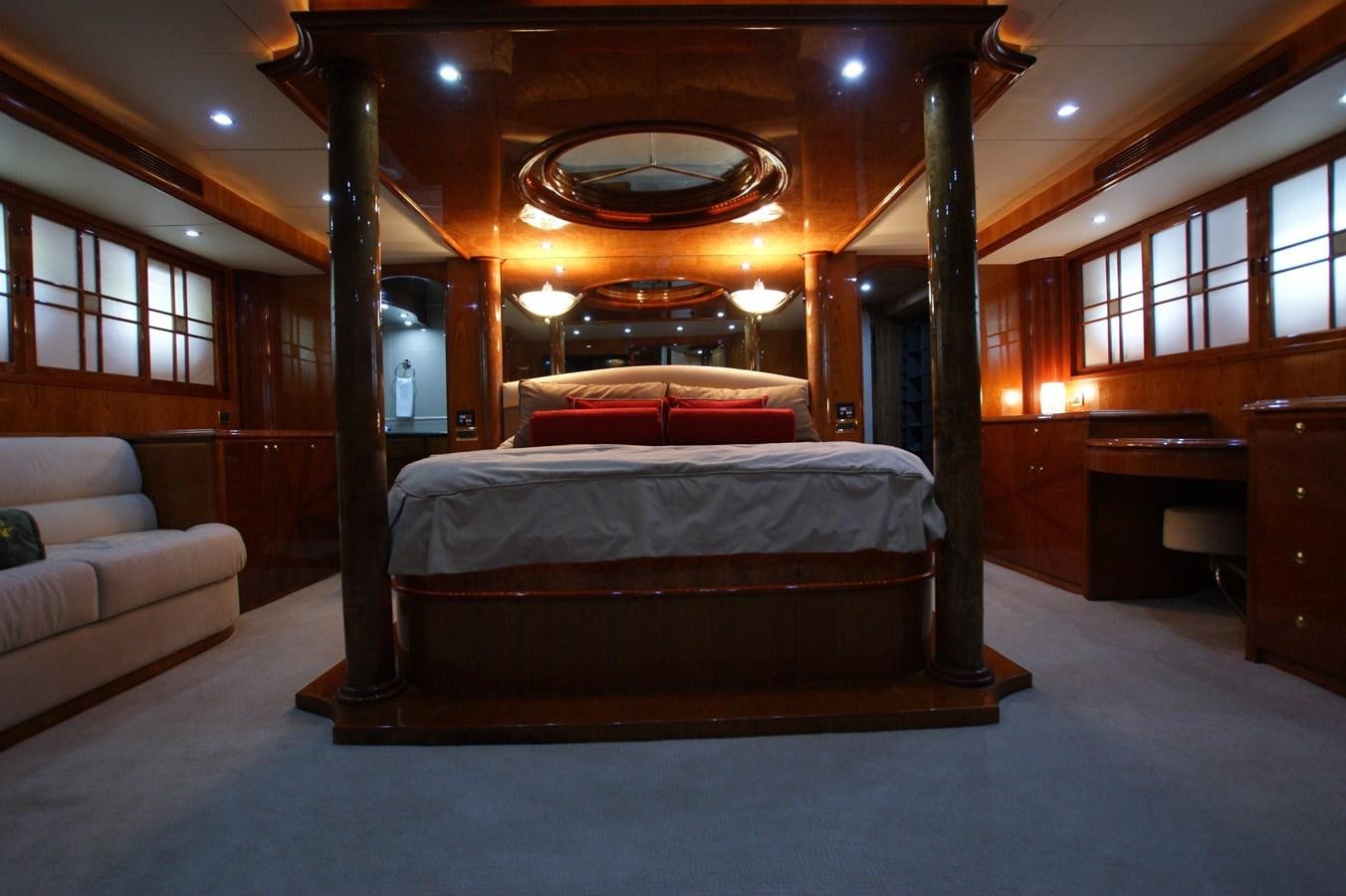 a bed in a room aboard LORI ANN Yacht for Sale