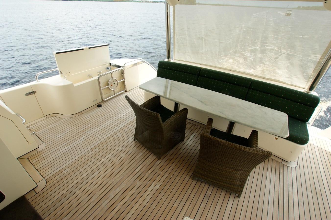 a boat on a deck aboard LORI ANN Yacht for Sale