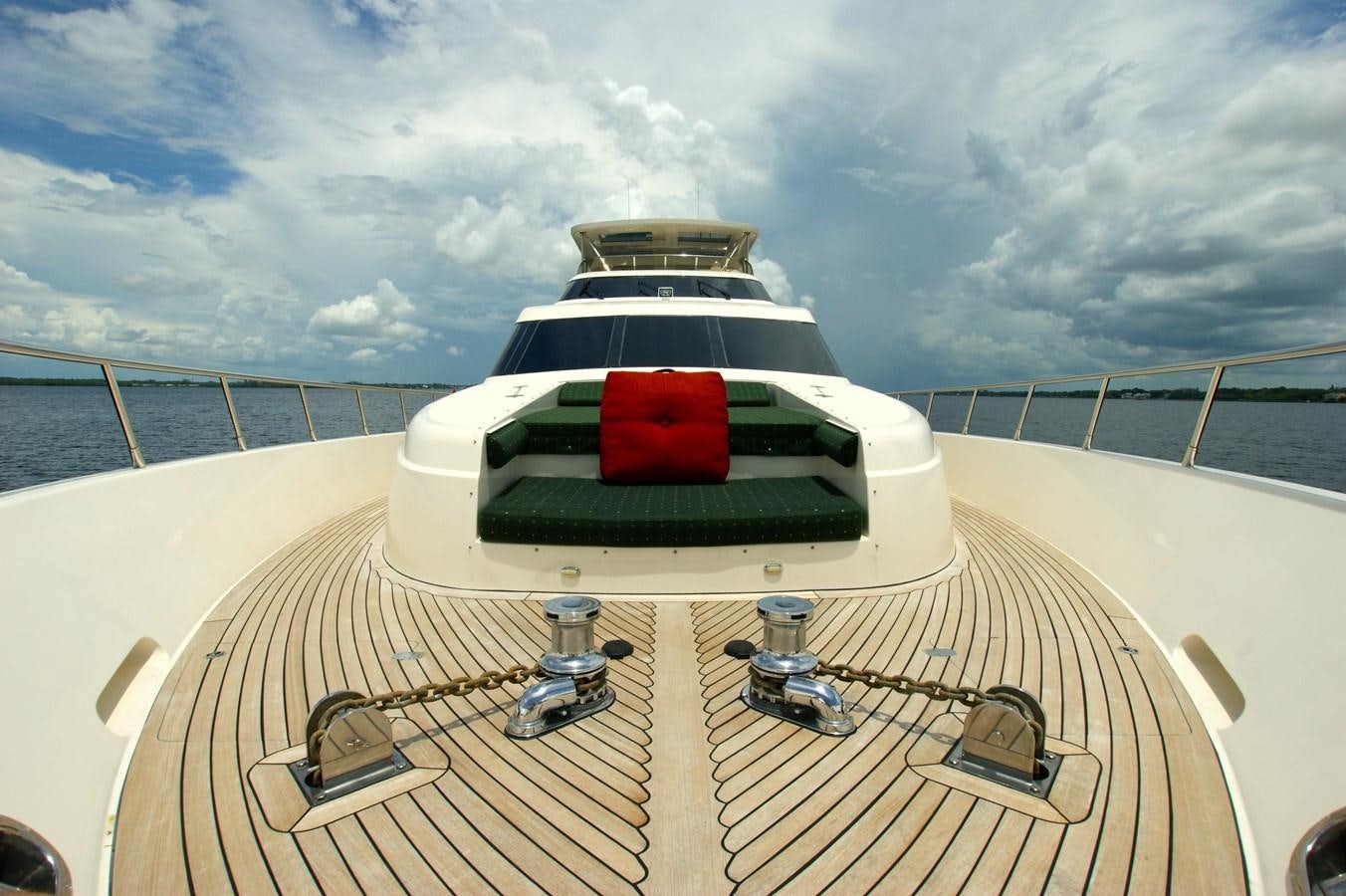 a boat on a deck aboard LORI ANN Yacht for Sale