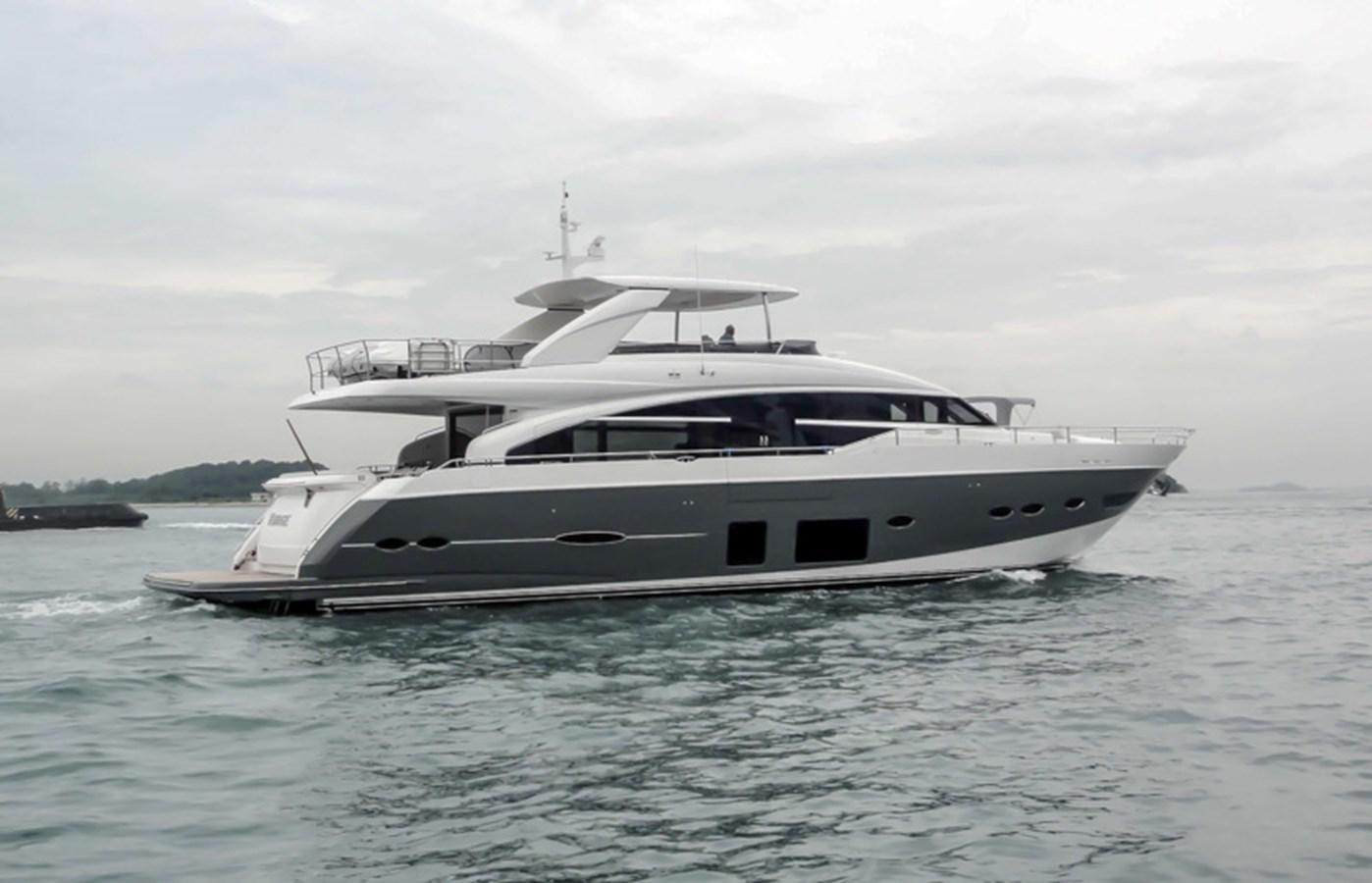 a white yacht in the water aboard SEDNA Yacht for Sale