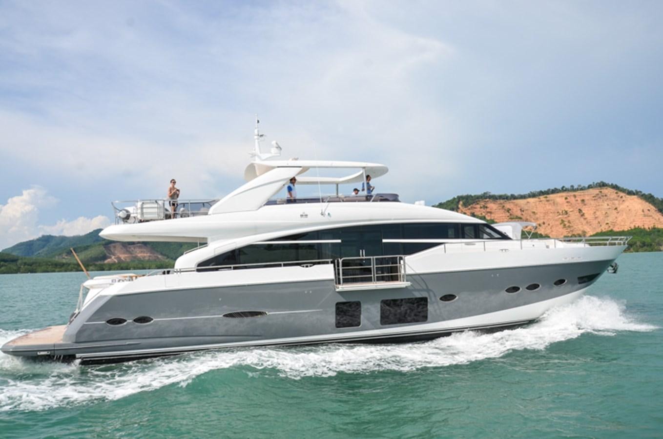 a boat on the water aboard SEDNA Yacht for Sale