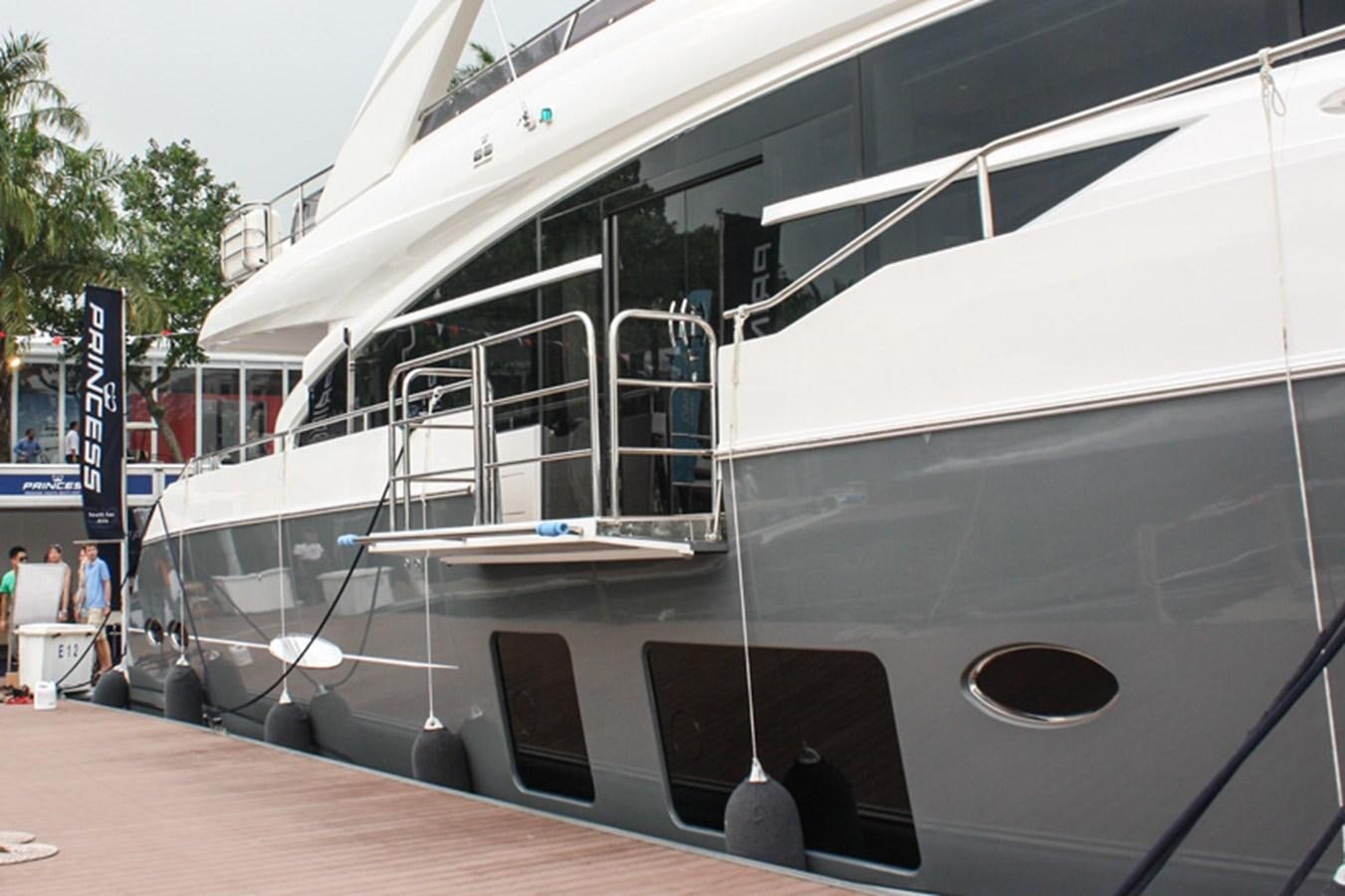 a large white boat aboard SEDNA Yacht for Sale