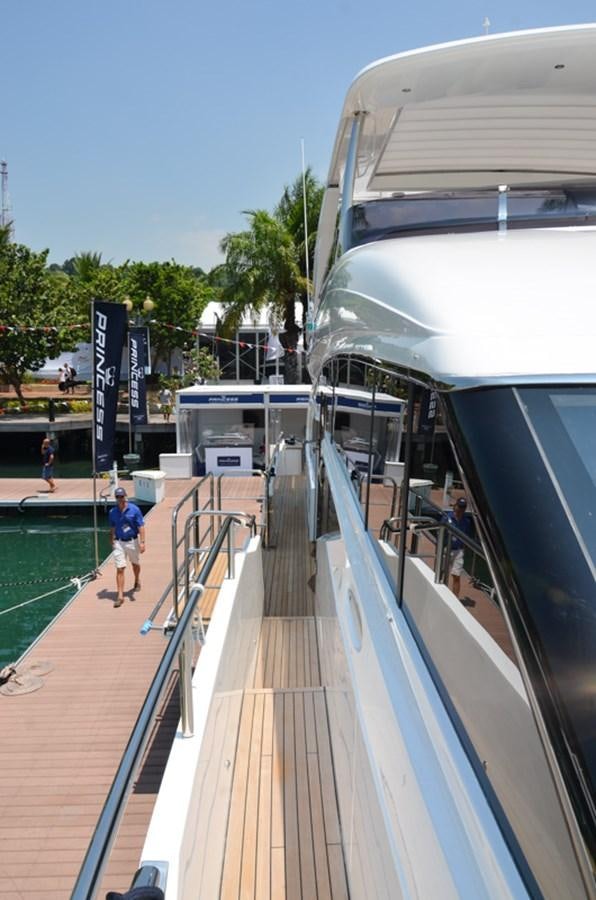 a train is parked at a station aboard SEDNA Yacht for Sale