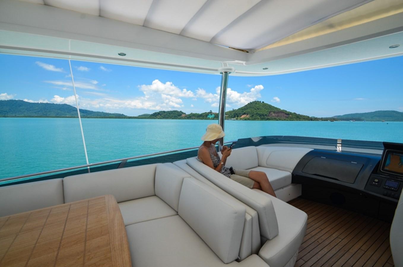a person sitting on a boat aboard SEDNA Yacht for Sale
