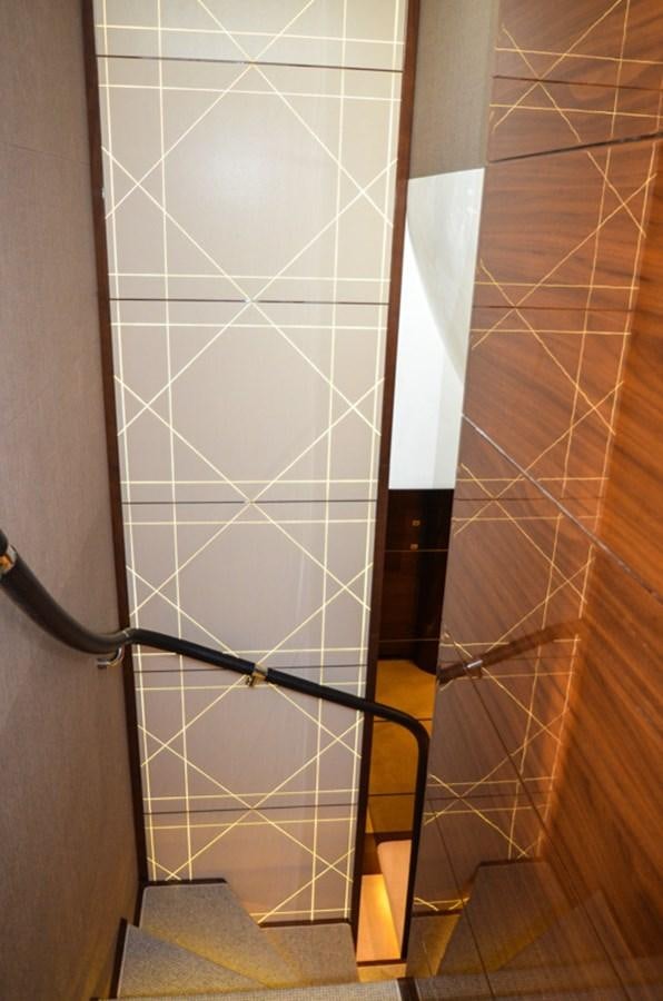 a metal frame on a wall aboard SEDNA Yacht for Sale