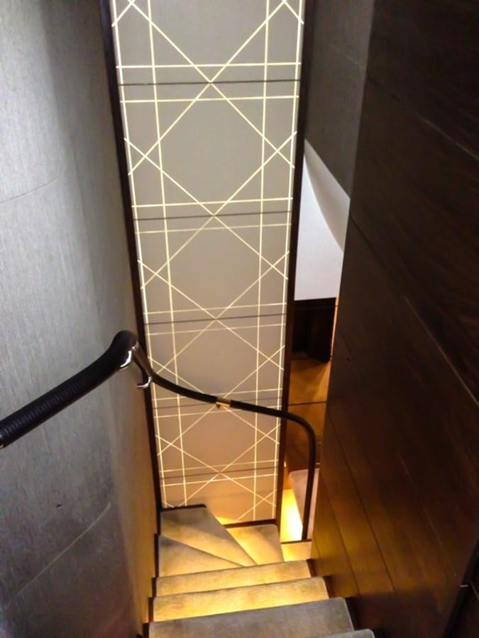 a metal door with a metal handle aboard SEDNA Yacht for Sale