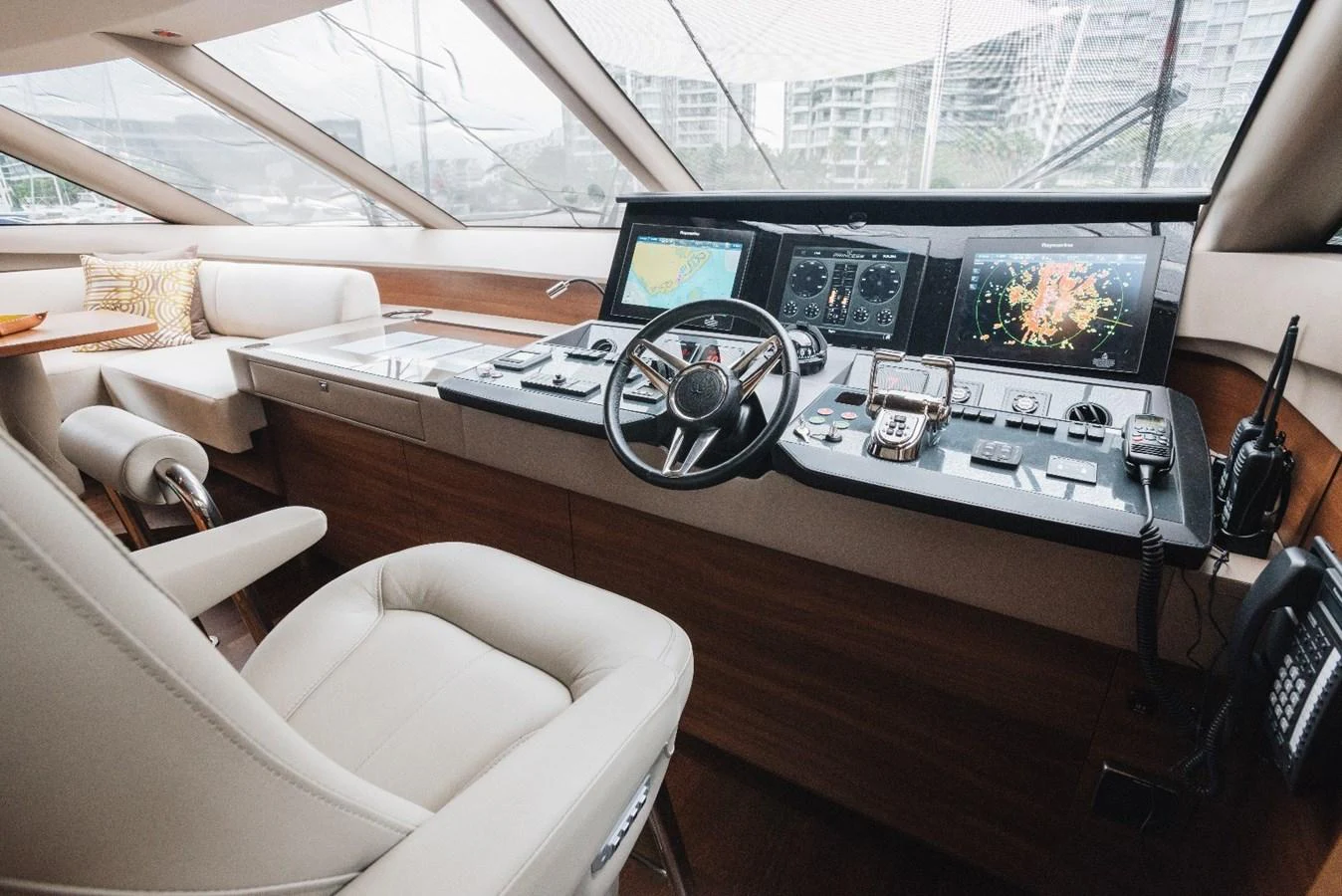 a room with a desk and a chair and a computer aboard ISLAND PRINCESS Yacht for Sale